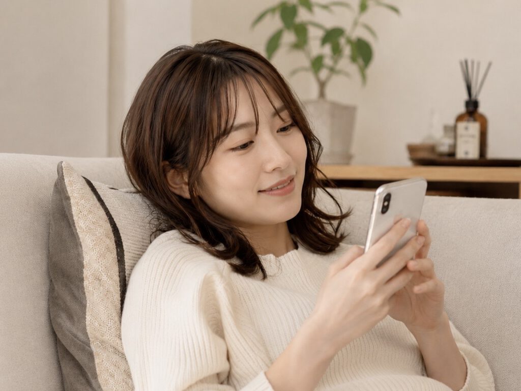 お相手探しをする女性