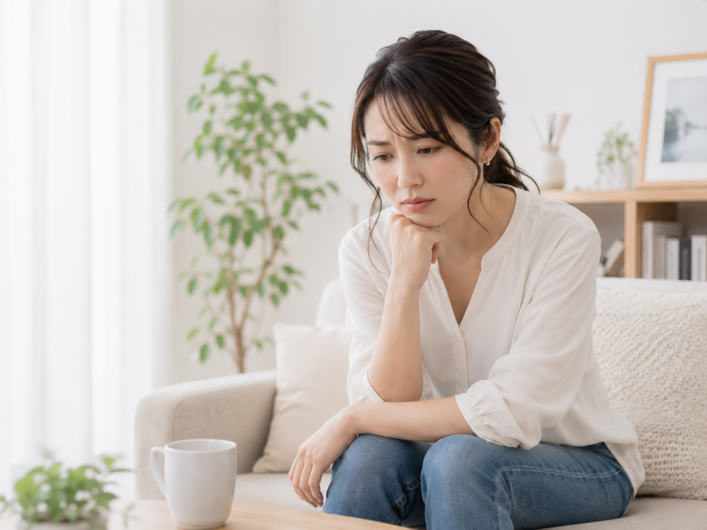恋愛がうまくいかず、悩んでいる女性
